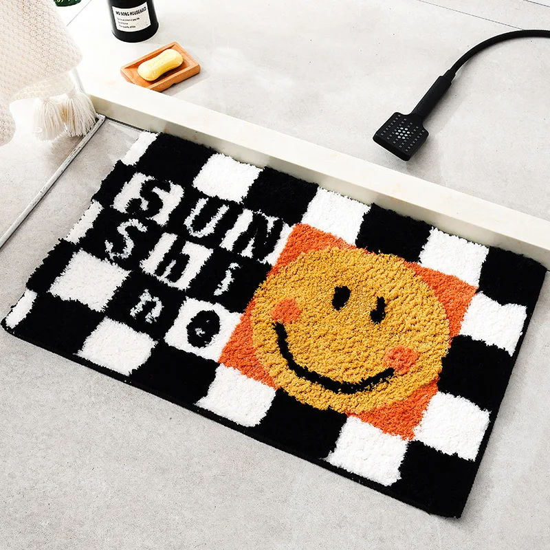 Cartoon Home Bath Mat Soft Super Absorbent Bathroom Mats Non-Slip Kids Room Cute Decoration Doormat Kitchen Floor Rugs Rabbit