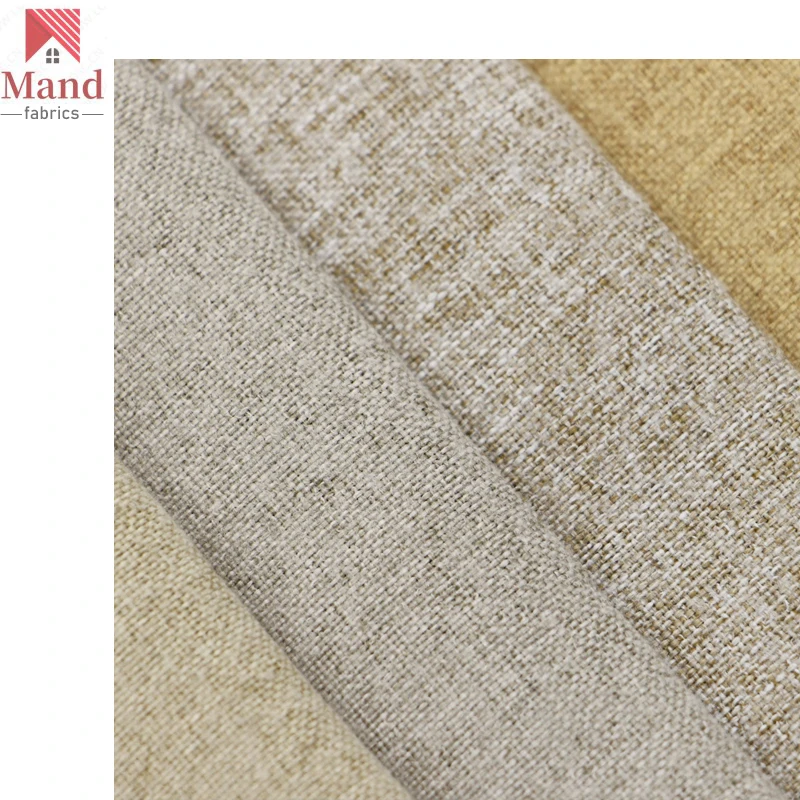 Mand textile wholesale multicolor stock lazy boy style eco soft hand polyester microfiber faux linen fleece fabric for pillows