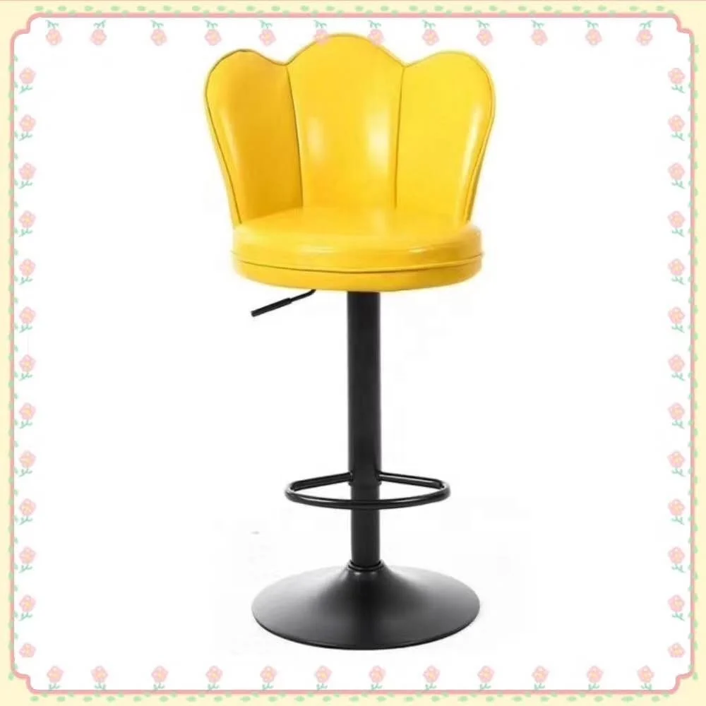 Commercial Leather Swivel Bar Stools With Back And Metal Bar Stool Base For Night Club Bar Chair