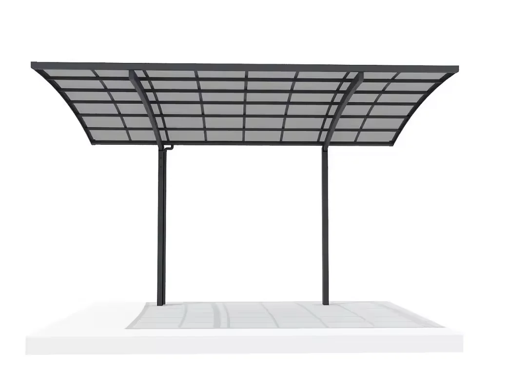 Outdoor-car-carport Aluminum Curved Roof Carport