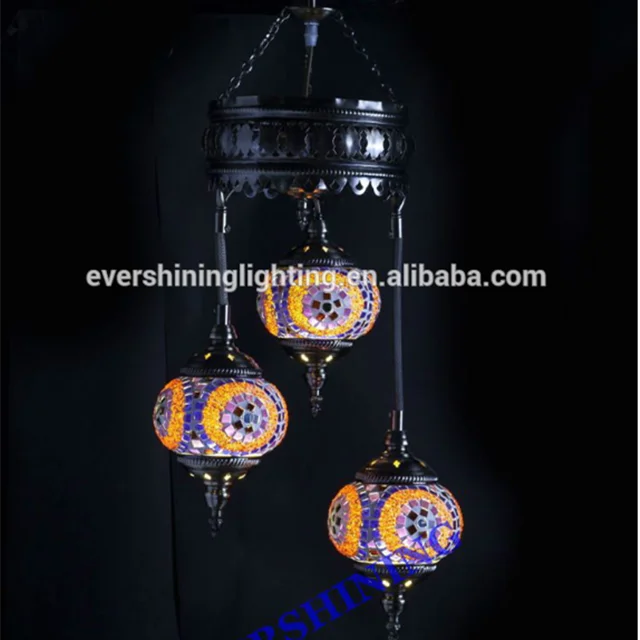 Evershining Lighting YMA41303 HOTSALE 3 Glasses Set Exquisite Handcrafted Arabian and Turkish Mosaic Lamp