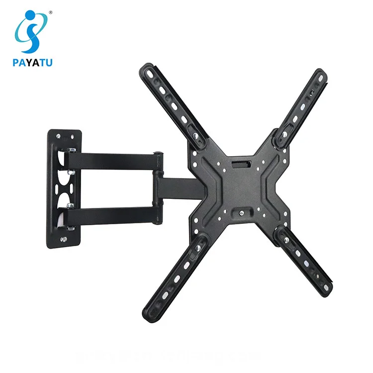 TV Bracket extended dual arm strong full motion tv wall mount suits for 26'-60' flexible tv stand