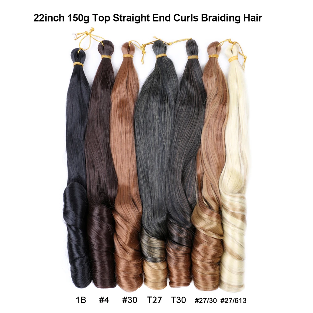 2pcs for $1.98 150g 22inch Pony Style Crochet Braid Spiral loose wave wavy French Curls Hair Synthetic Curly Braiding Hair