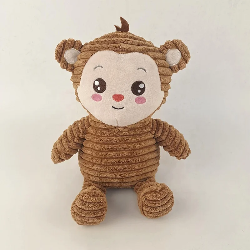 2024 New Customize Animal Shape 12 Inch Blue Elephant Pink and White Bunny Striped Pig Rhino Plush Toy of Stripe Cat