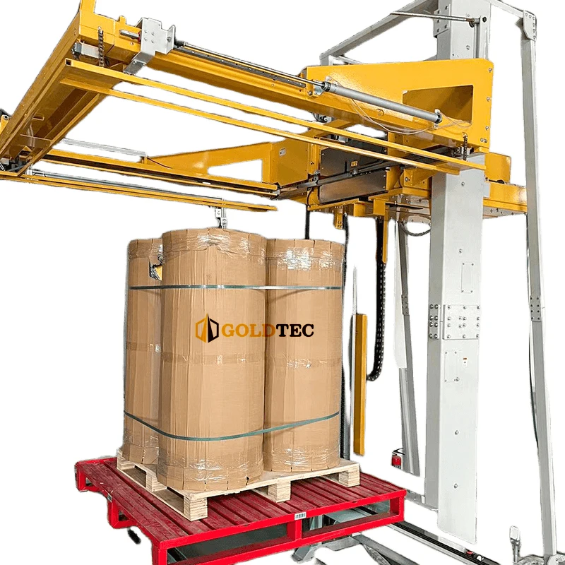 Automatic Horizontal/vertical Pallet Strapping Machine For Building Materials,Brick And Metal Industry