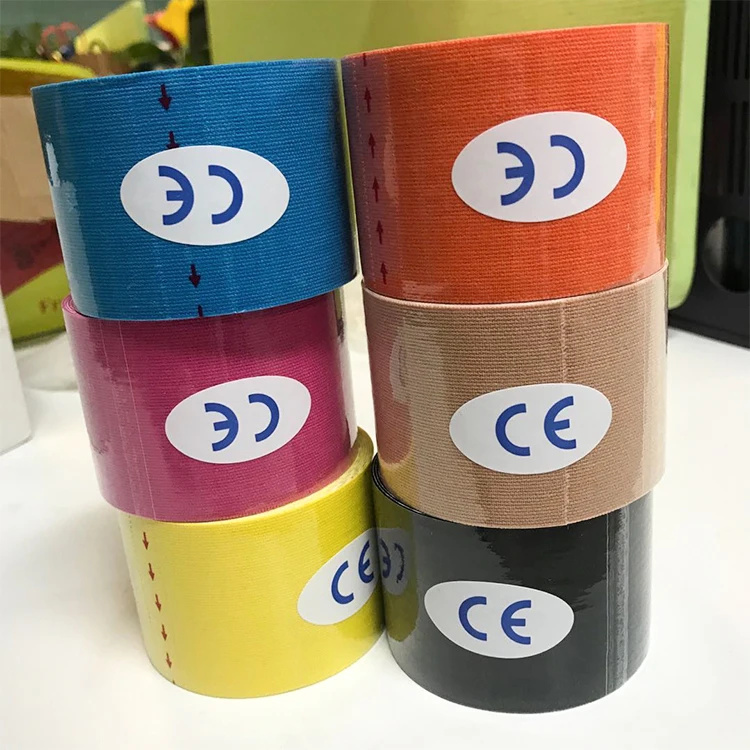 Wholesale personalized easy hand tearing extra sticky kinesiology therapy sports tape