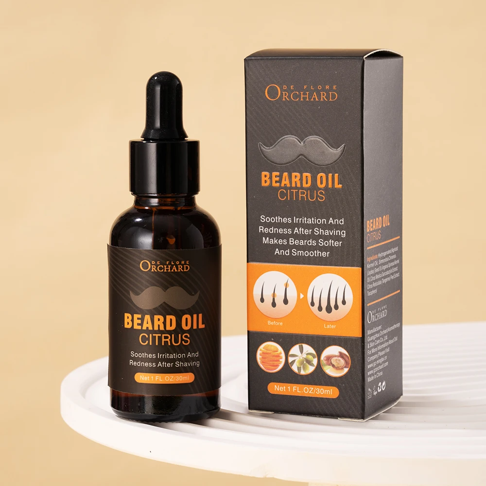 OEM Custom Logo Beard Growth Men Care Soothes Irritation And Redness After Shaving Cedar Pine Beard Oil