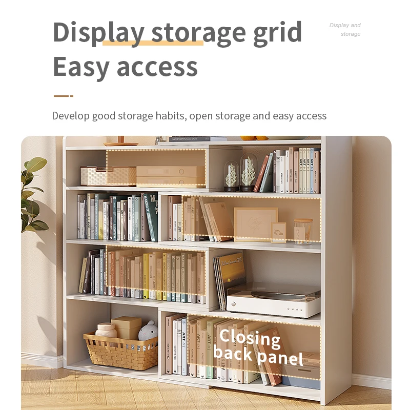 Wholesales Book Shelf Magazine Rack Wooden Display Corner Floor Stand for Home OEM Wood Bookcase Combination Bookshelf