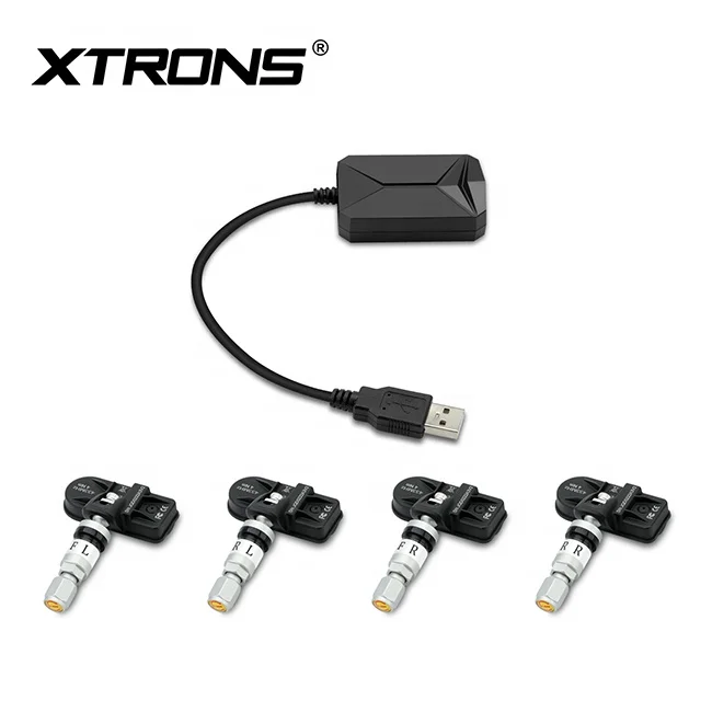 Автомобильный USB TPMS датчик XTRONS TPMS08 для головных устройств android система контроля давления в шинах с 4 внутренними