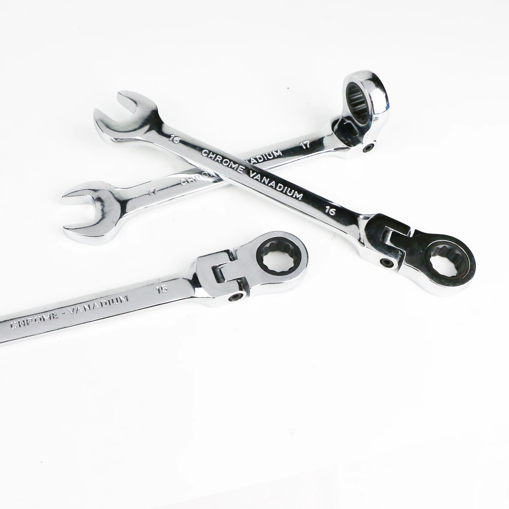 SUGETOOLS 12pcs 8-19mm repair tool flex-head metric ratchet wrench spanner set with box organizer