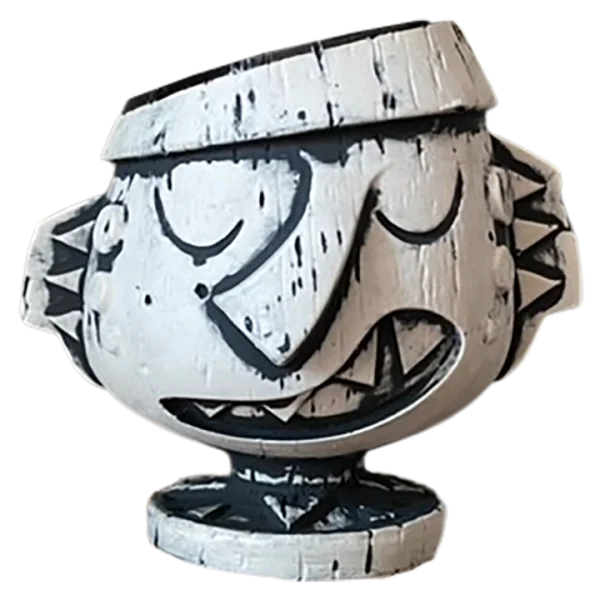 Custom Ceramic tiki flower pot 3D Tiki planter home decor OEM ODM design logo