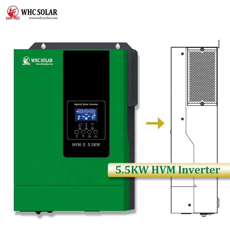 WHC SOLAR Inverter 5.5kw 5500W Solar Inverter Solar Power System Pure Sine wave Hybrid Solar Inverter From China Supplier