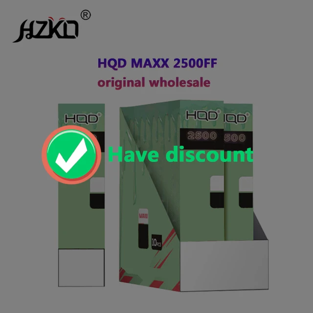 Лидер продаж, набор для вейпа разных цветов 2500F, оригинальный HQD MAXX, быстрая доставка, оптовая продажа, пустой