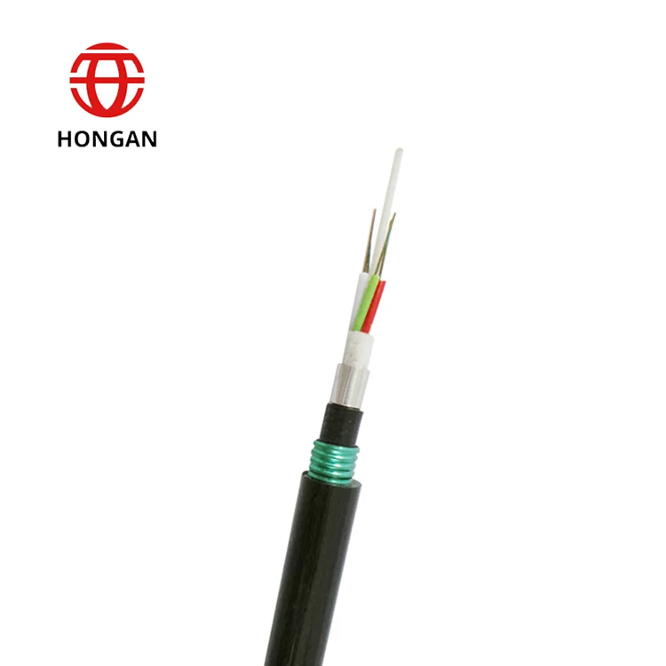 Armored Double Sheath Optical Cable 12F 24F 48F 96F Single Mode Fiber Optic GYTY53 GYTA53 For Direct Buried