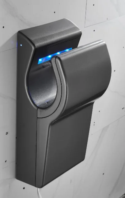 Wall mounted hand dryer high speed wind jet low noise automatic sensor 2000W power saving hand dryer for toilet