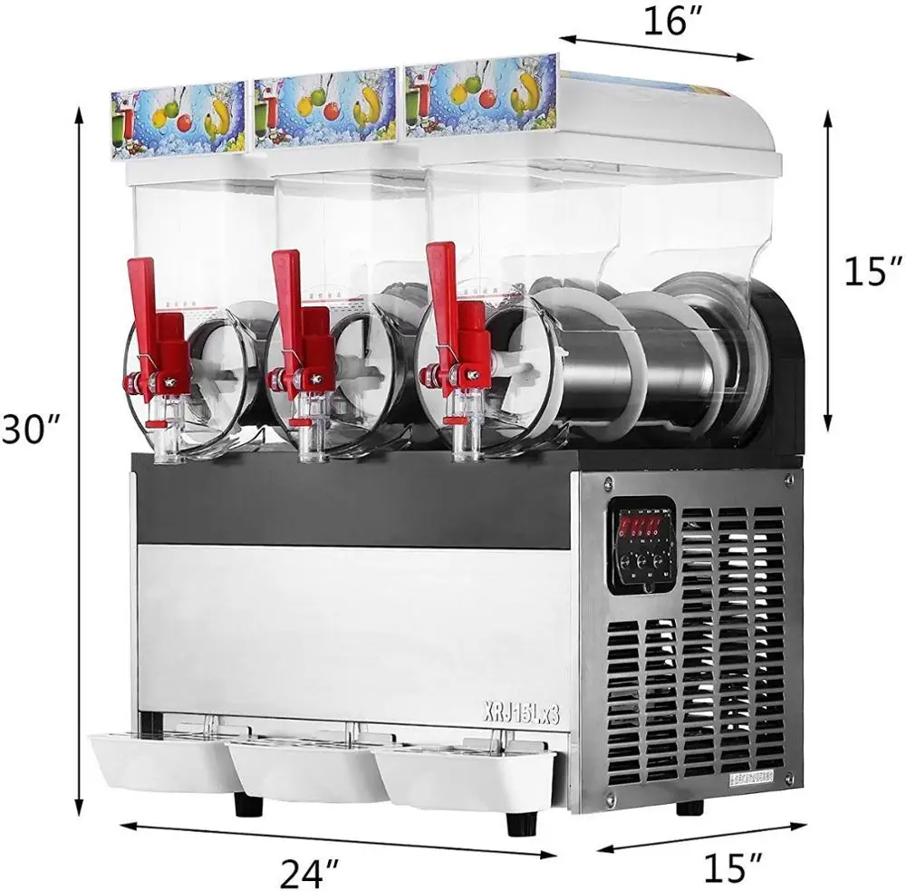  Бесплатная доставка 110 V220V гранитор 3 бака 15Lx3 слякоть бюстгальтеры