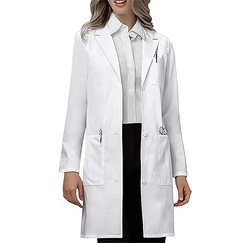 Batas Factory Supply custom Design Scrubs Uniforms Sets Nurse Lab Coat Food Factory White Tailored Cotton Polyester Lab Coat