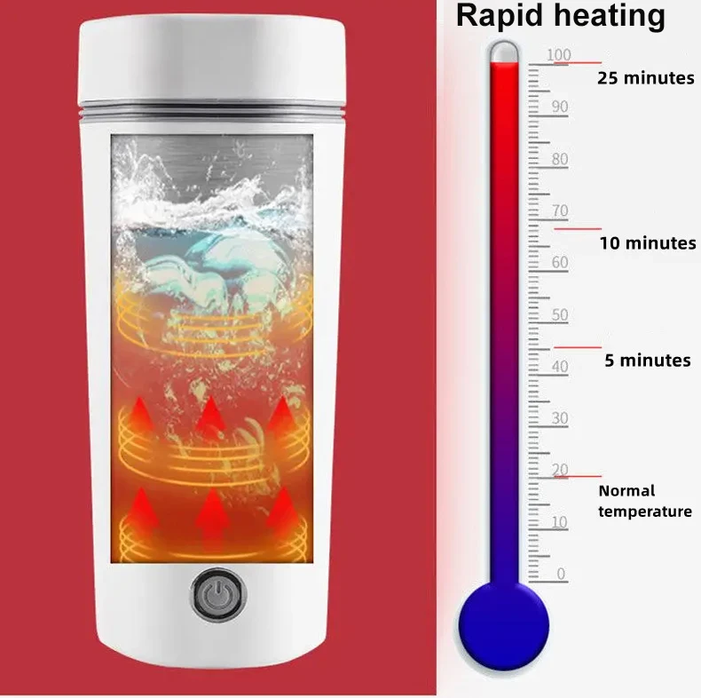 Portable 12V/24V Digital Control Water Boiler Bottle Keep Warm Function Heating Cup Kettle for Travel Household Vehicle Car Use