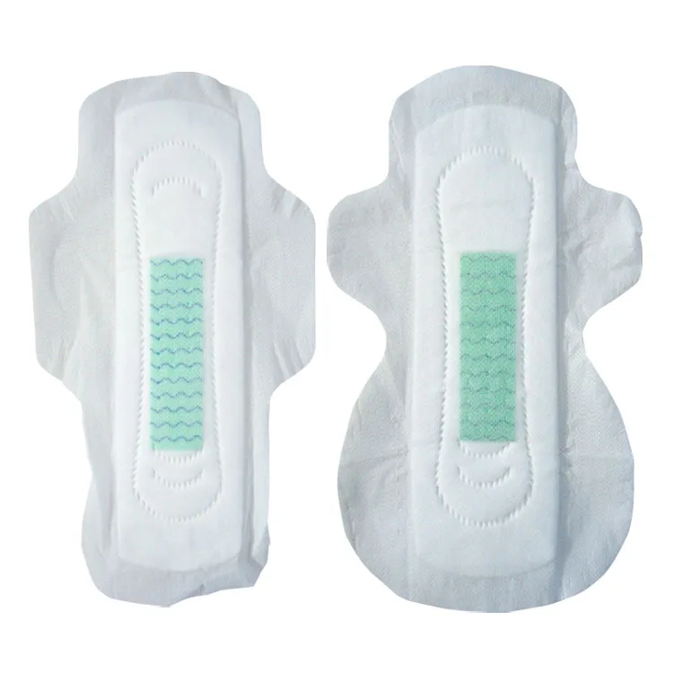 Popular sanitary pads negative ion sanitary napkin with green ADL