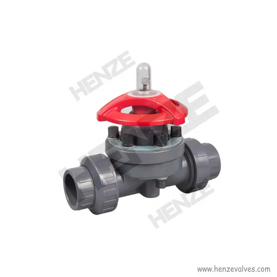 
Plastic UPVC, CPVC, PPH, PVDF, FRPP Socket Plastic Diaphragm Valve 