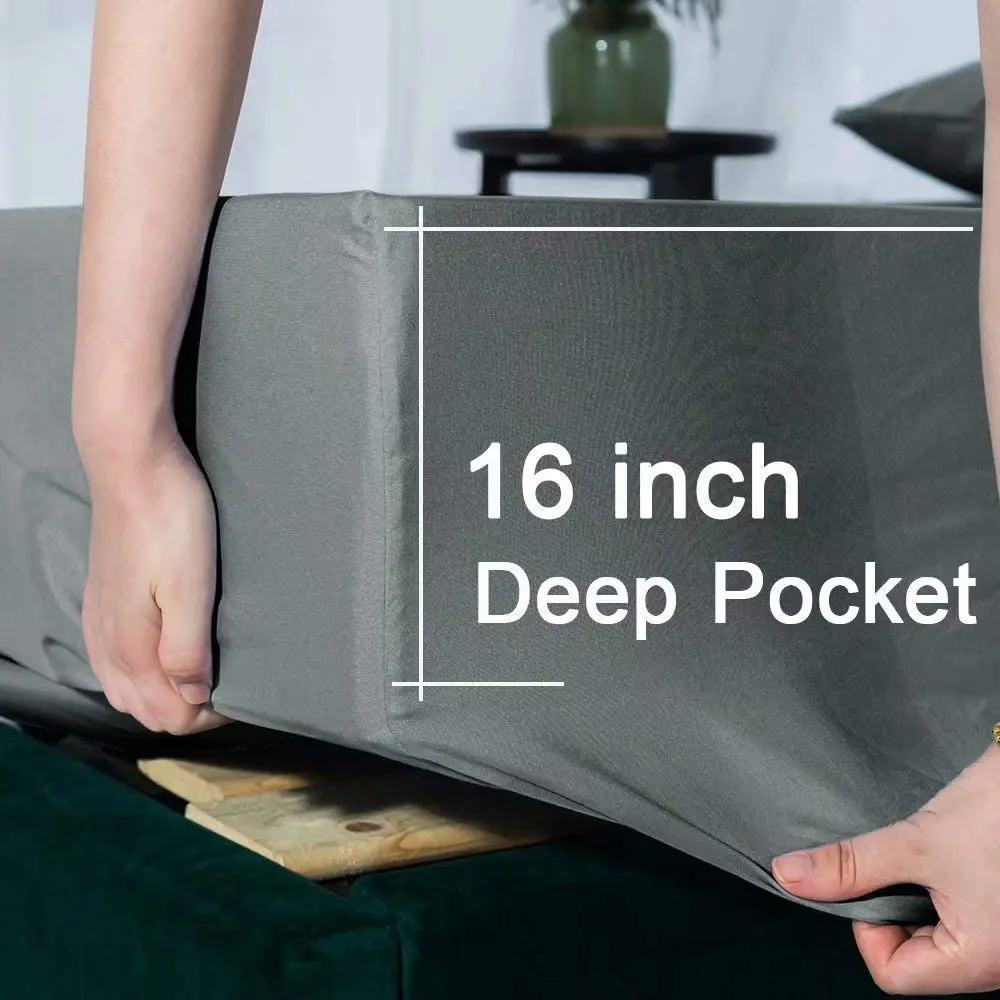 Summer Bed Sheet Cooling Bed Sheets 4 Pieces High Quality Organic Bamboo Sheet Set