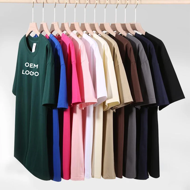 Good Quality Drop Shoulder T-Shirts Men Customization Dtg Printing Blank Hip Hop Blank Short Sleeve Tshirts Custom Men T-Shirts