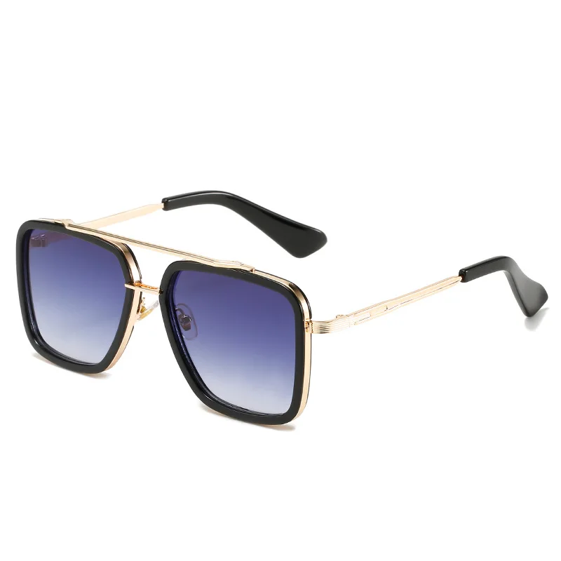 Custom Sunglasses Retro Classic Square Mens Sunglasses Movie Star Sun Shades Metal Sunglasses