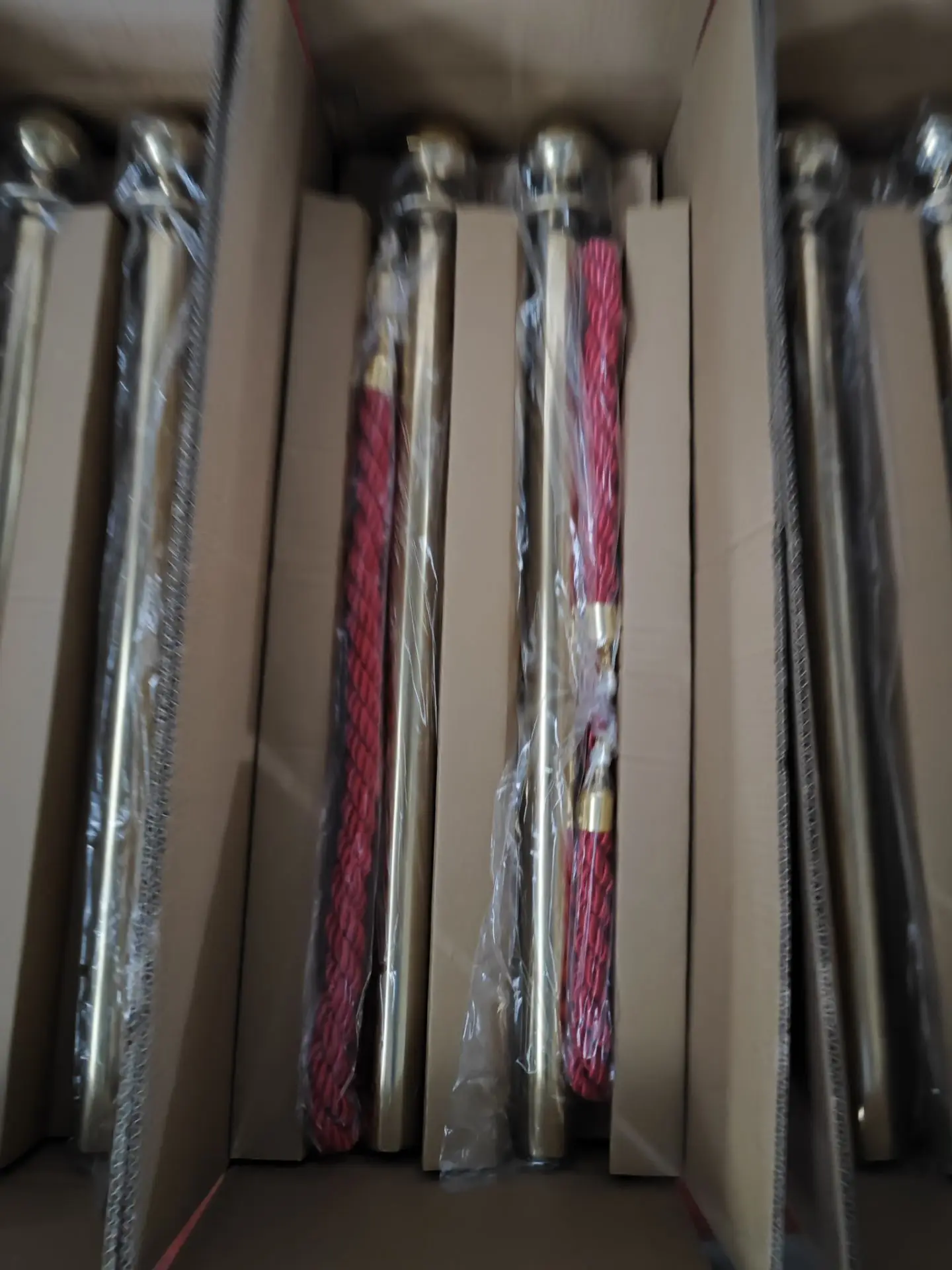 Factory Queue Stand Barrier Chrome Gold Rope Stainless Pole Stanchion