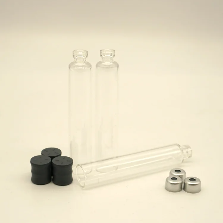 3ml Pharmaceutical Borosilicate Glass Cartridge with Rubber Stopper and Aluminum Cap