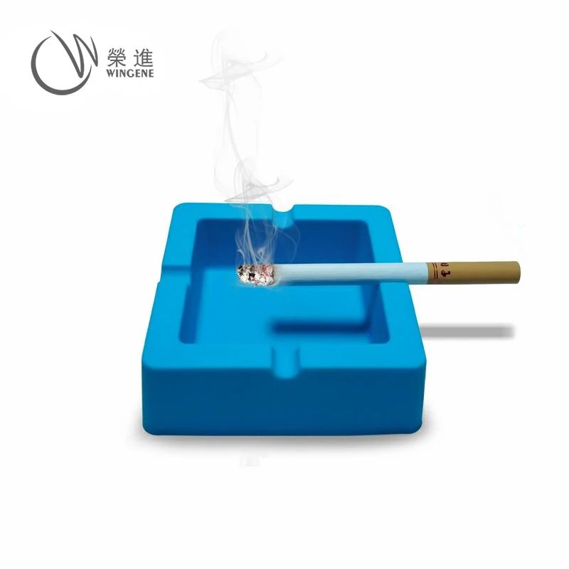 New Silicone Square Pocket Cigar Ashtray Cigarette Ash tray with Custom Logo Printed