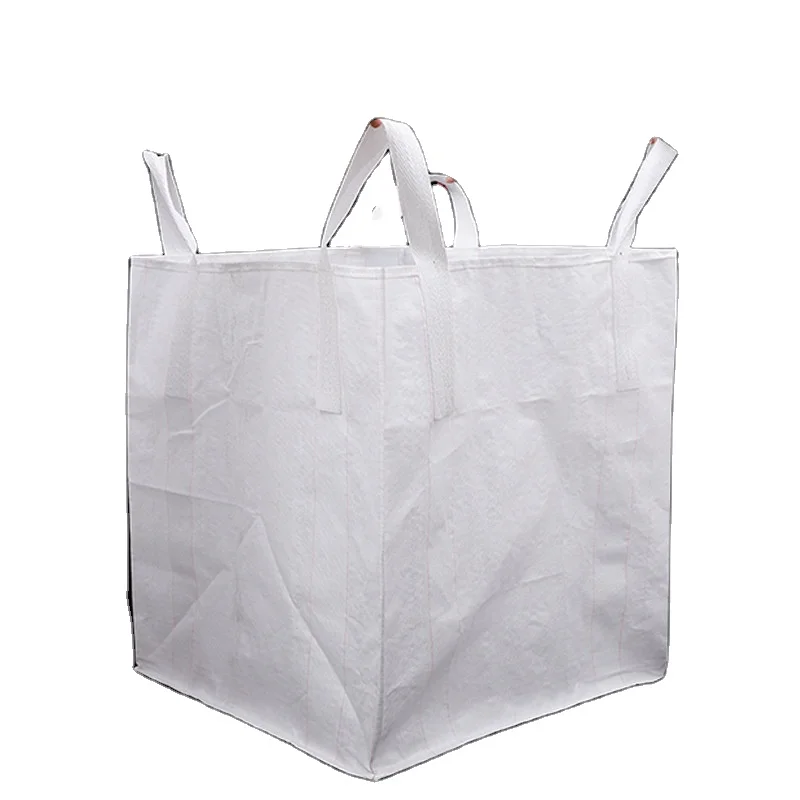 China Supply White ton container bags 1 ton 1.5 ton yellow bridge pre-pressed space bag plastic woven ton bag