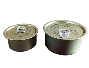 Custom Logo 2 piece 100ML Tin Cans Packaging Empty olive oil Tuna Cans With EOE Lids
