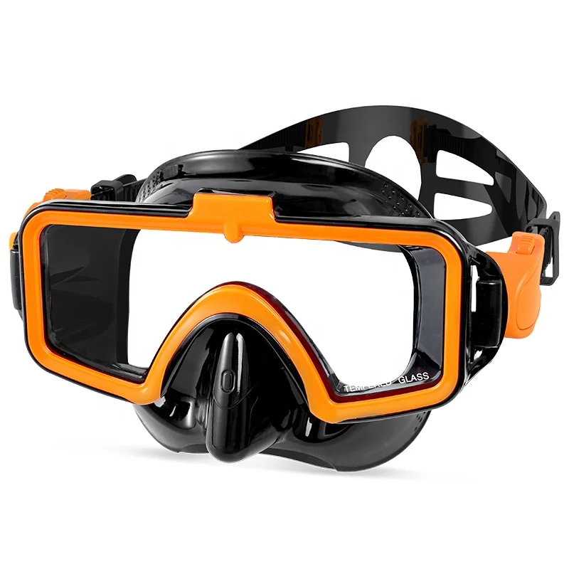 2024 New Design PVC Frame Diving Goggles Free Snorkel Mask 180 Degree Panoramic View Swim Mask Wholesale