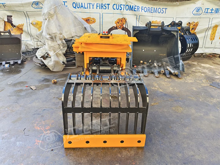 Экскаваторное навесное оборудование: 360-градусный вращающийся сортировочный захват демонтажный грейфер с ротатором