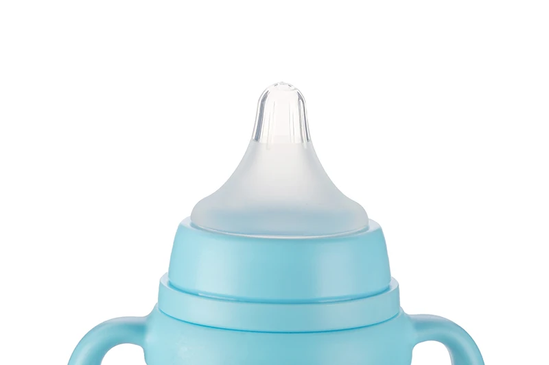 Factory custom Silicone Nipple milk bottle with cover The newborn feeding supplies PP milk bottle