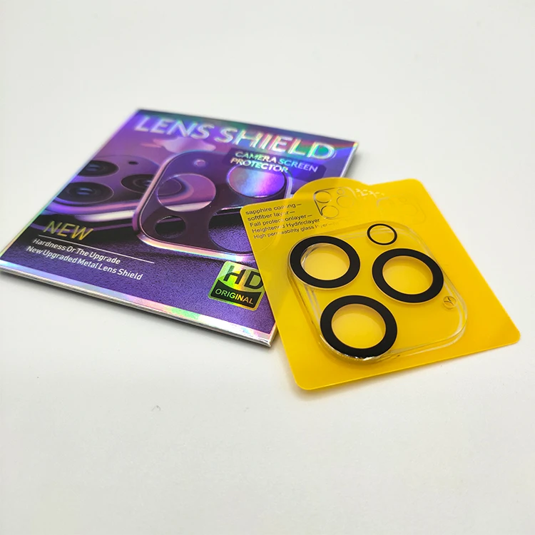 9H Hardness 2.5 D Transparent Tempered Glass Camera Lens Screen Protector Full Glue Cell Phone Camera Screen Protector