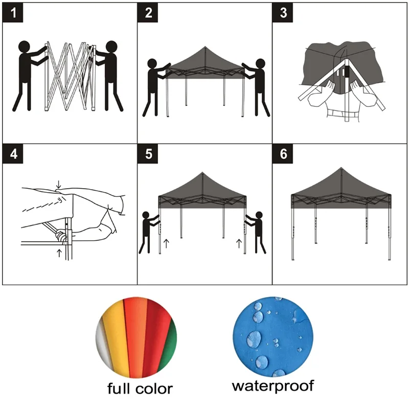 CATC Outdoor Folding Instant Custom Easy Set Up Event Tent 3X4.5m 3x6m Pop Up Aluminium Awning Commercial Tent Trade Show Tent