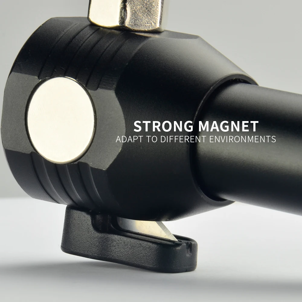 VCAN Dimming Support Emergency Hammer Flashlight Aluminum Alloy T6 Wick 1W LED Rechargable Self Defense Flashlight Torches