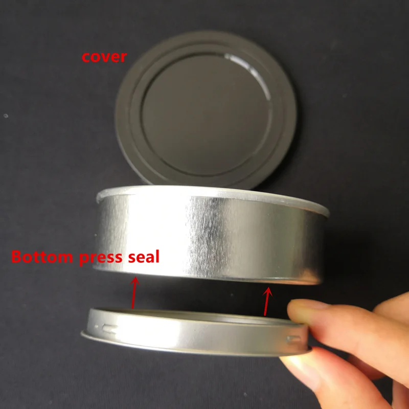 Multipurpose empty 3.5g Metal Tin Can Easy Open ChildProof Plastic dustproof Lid Custom Label