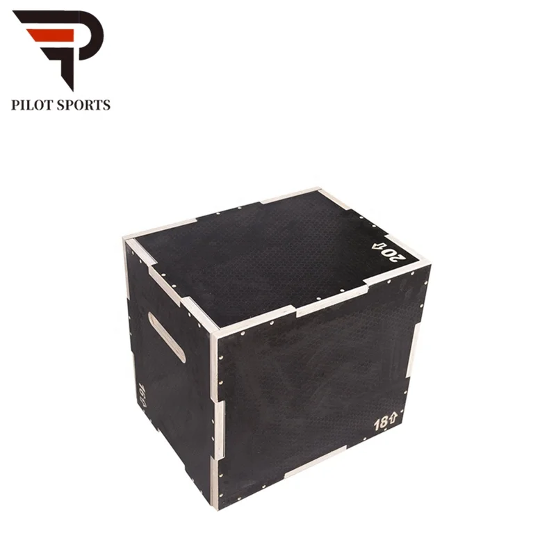 PILOT SPORTS Wood Jump Box Fitness Exercise Equipment Wood Plyo box plyometric jump box plyobox