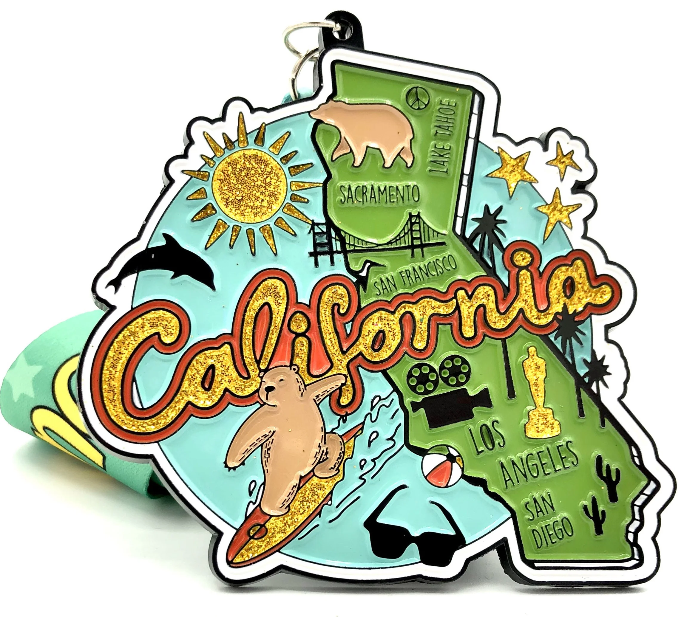 Factory Making New Design Cheap Champion Finisher Sport Medals UV Printing Medals