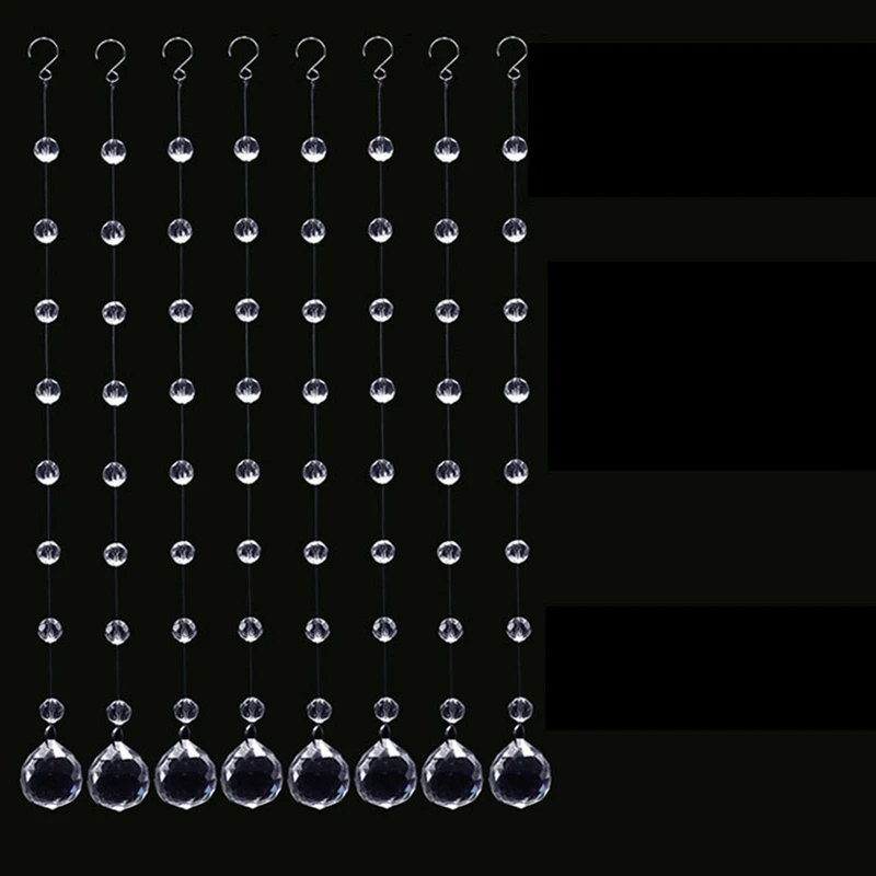 ZK220148 acrylic crystal curtain glass crystal curtain crystal garland curtain for home decoration,clear wedding beaded garland