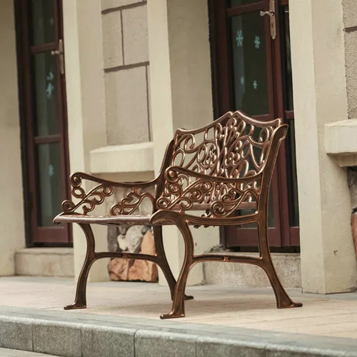 Modern Decor Outdoor Public Aluminium Dining Bench