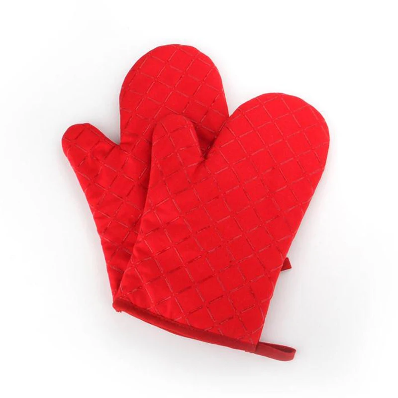 Custom logo Heat Resistant Cooking Kitchen Mitt Gloves Silicone Oven Mitts