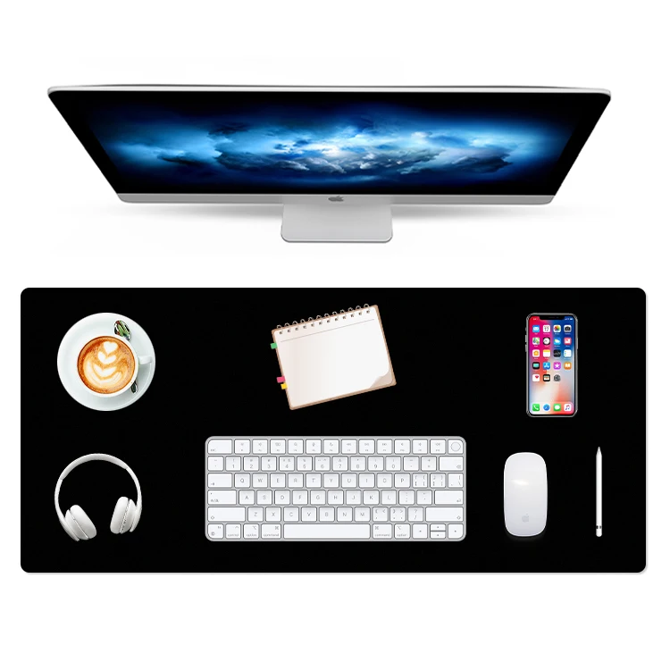 Customized Non-Slip Desk Pad Protector Office Polyester felt desk mat Large Felt Desk Pad