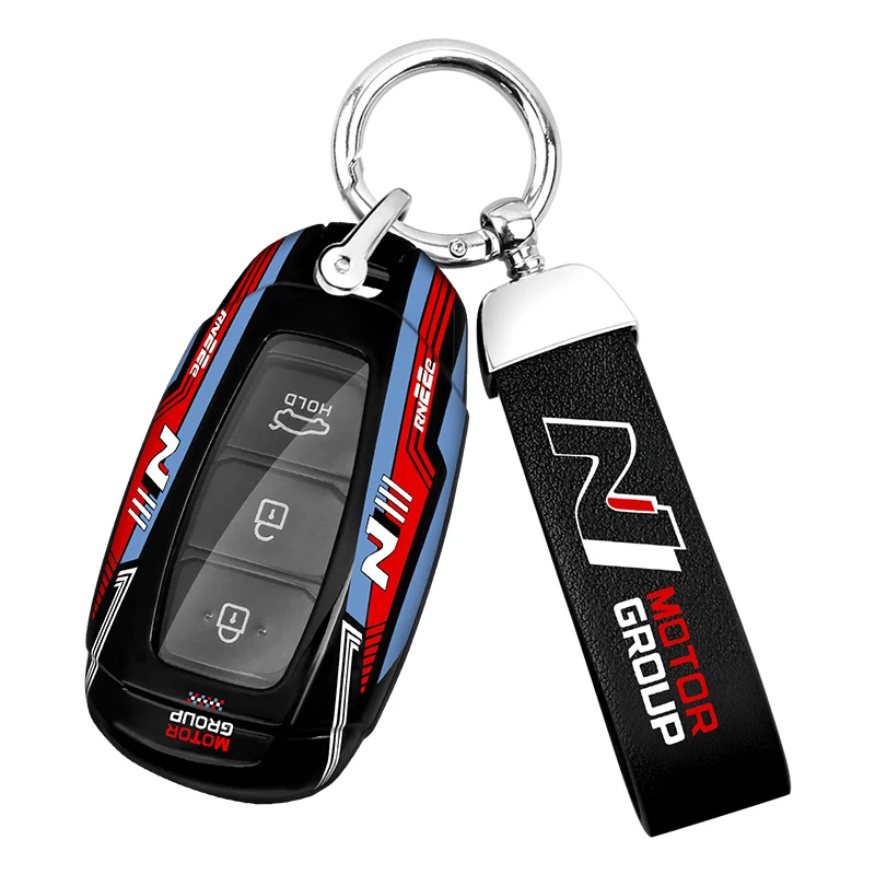 Customised Car Accessories 3D Car Key Case Cover Key Remote Control Keychain Protection Bag For Hyundai Kona Santa Fe I30