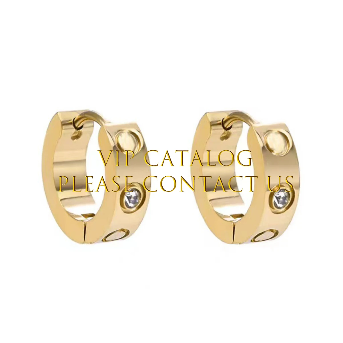 Top Quality Fashion Famous Luxury Brands Jewelry Love 18K Yellow Gold with Diamond Designer Earrings