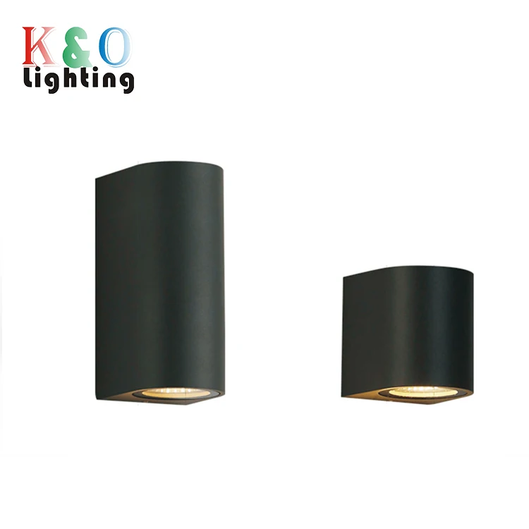 Adjustable beam square plastic ip65 nordic boundary garden led exterior outside waterproof up and down modern outdoor wall light