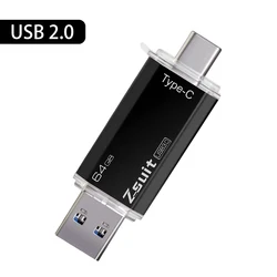 Factory Selling Zsuit USB3.0 USB Flash Drive 128GB 64GB 32GB 16GB 8GB Pen Drive Smartphone u disk TYPE-C USB Flash Drives