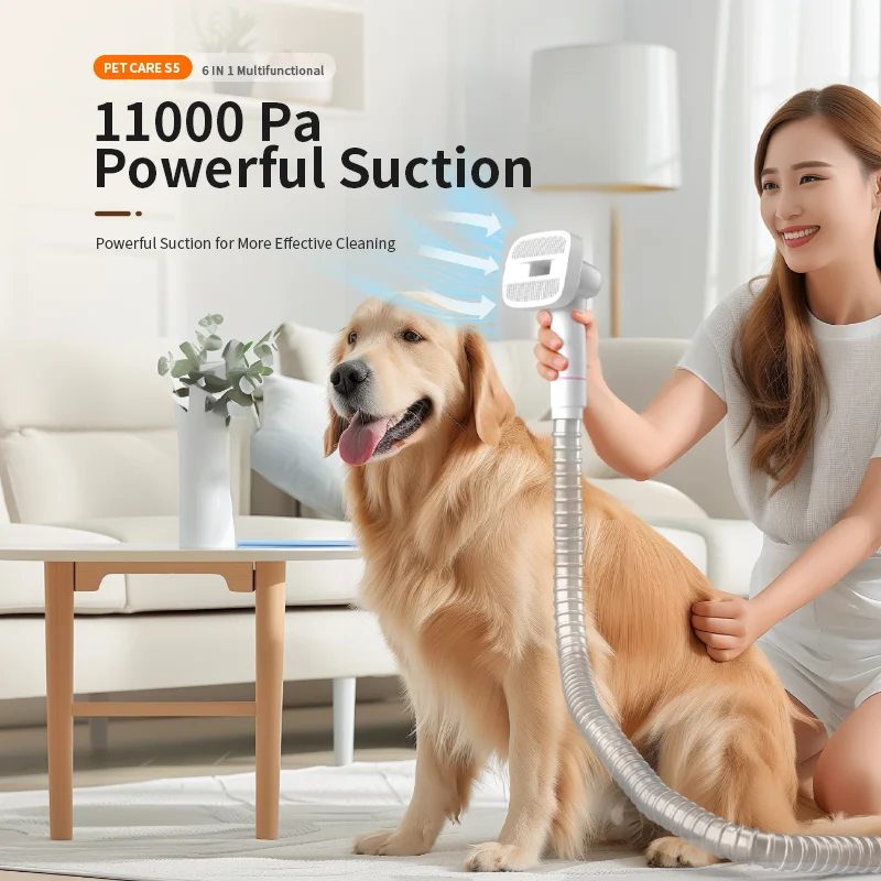 Professional Pet Clipper Trimmer Grooming Vacuum Kit With Vacuum Suction Pet Hair Fur Vacuum Cleaner Grooming Kit For Dog Cat